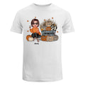 Grandma Mom Fall Season Sitting Pumpkin Bucket Personalized Shirt