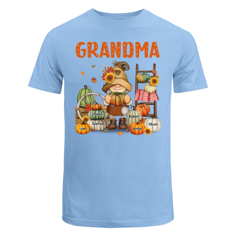 Grandma Mom Fall Season Gnome Personalized Shirt
