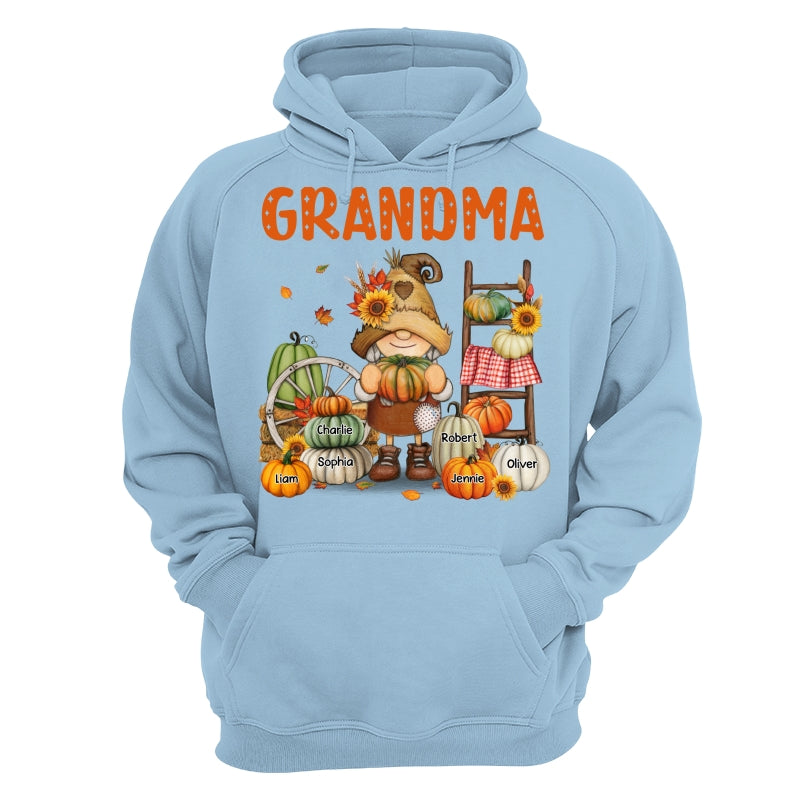 Grandma Mom Fall Season Gnome Personalized Shirt