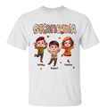Grandma Mom Fall Season Pattern Happy Doll Kids Personalized Shirt