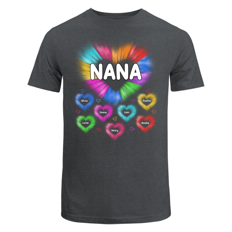 Grandma Mom Colorful Hearts Personalized Shirt