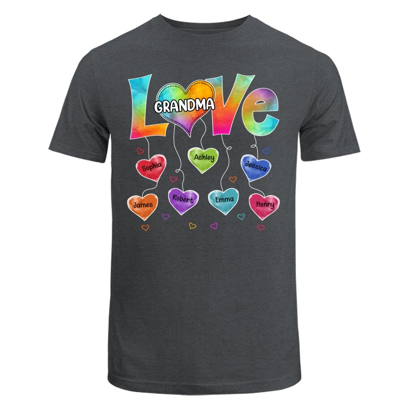 Grandma Mom Colorful Pattern Love Heartstring Personalized Shirt