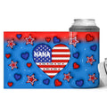 Grandma Mom Dad Grandpa Nation Flag 3D Inflated Effect Printed Personalized 4 In 1 Can Cooler